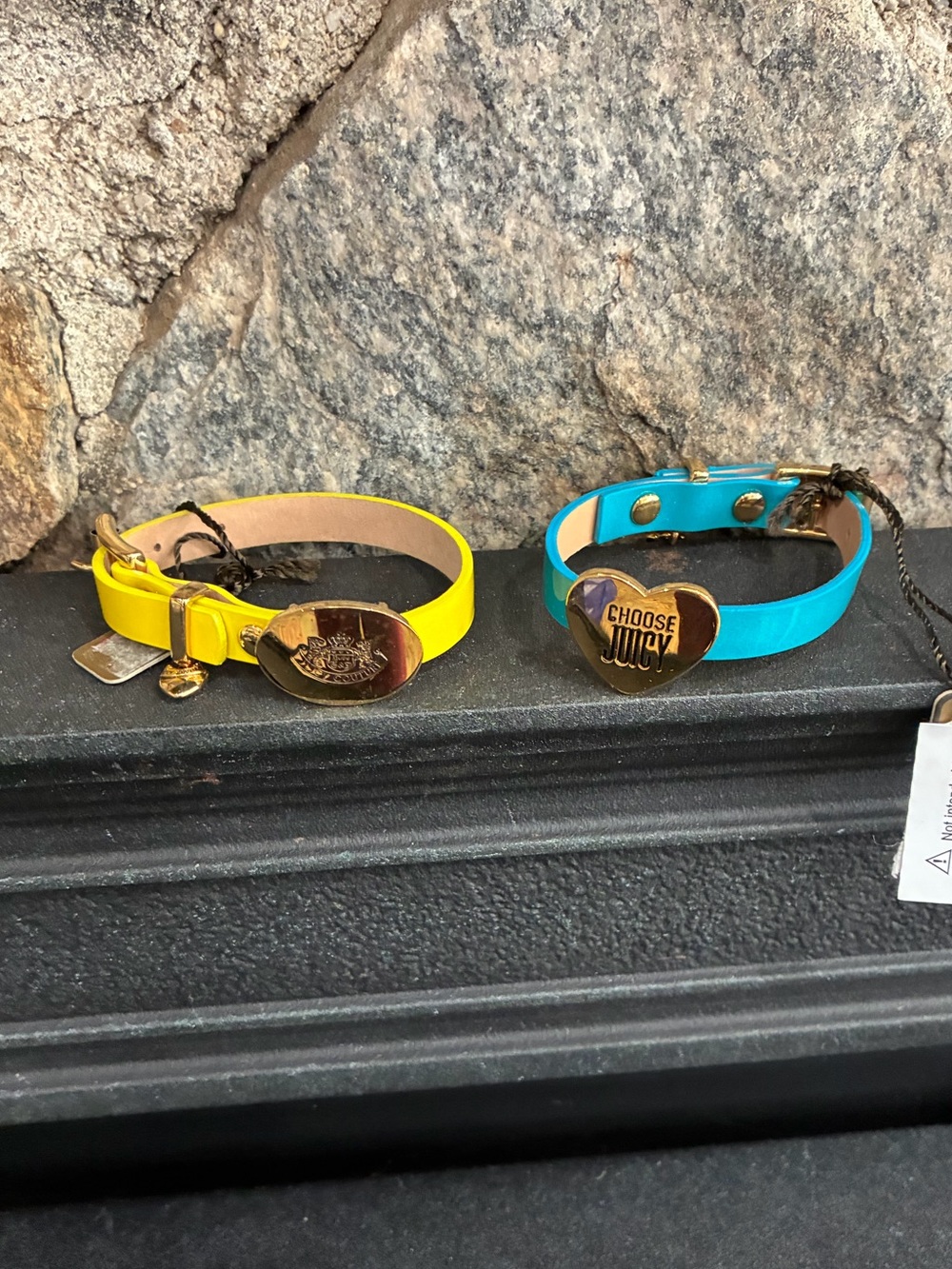 Juicy Couture Pam & Gela Belt Buckle Style Youth Girls Bracelet Bundle Lot of 2